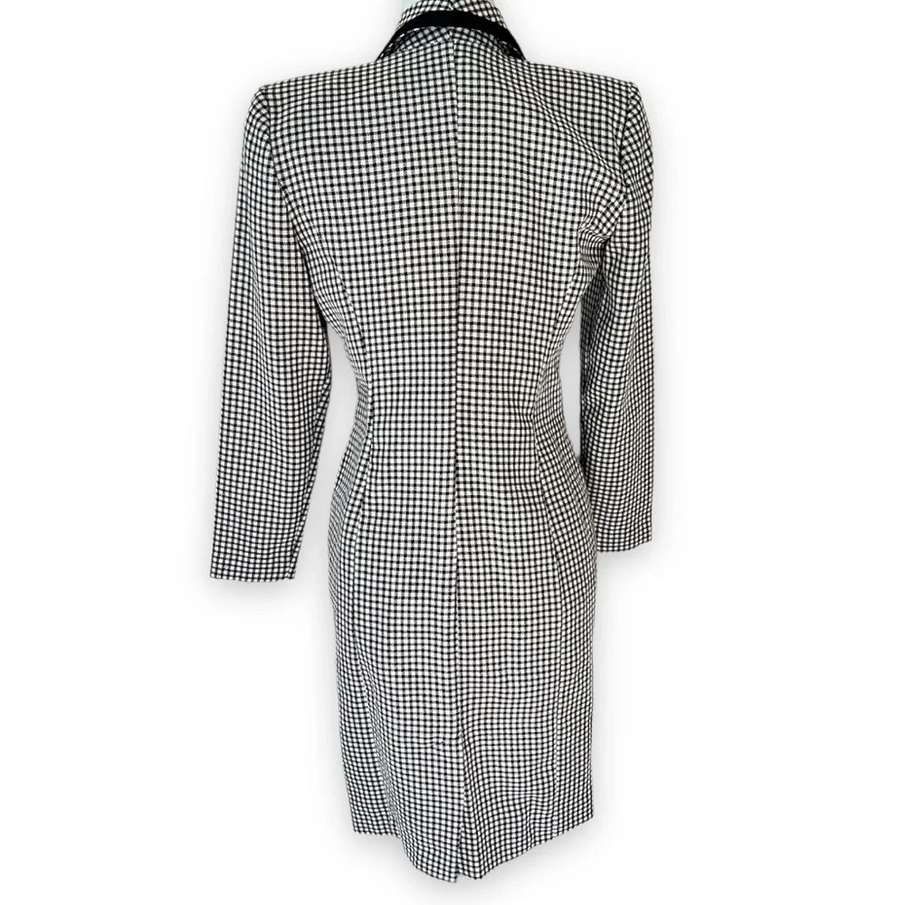 Vintage Plaid Gold Button Detail Double Breasted Flight
Stewardess Dress Size 4_5